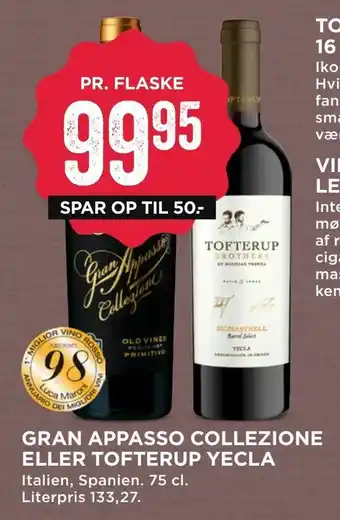 MENY Gran appasso collezione eller tofterup yecla tilbud