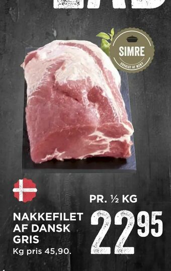 MENY Nakkefilet af dansk gris tilbud
