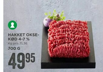 MENY Hakket oksekød 4-7 % tilbud