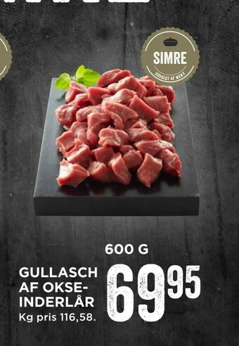 MENY Gullasch af okseinderlår tilbud