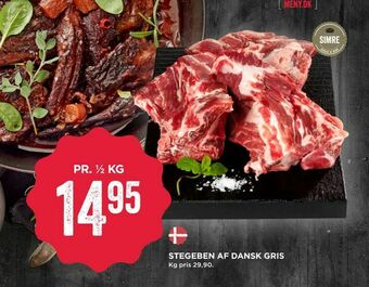 MENY Stegeben af dansk gris tilbud