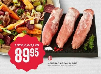 MENY Mørbrad af dansk gris tilbud