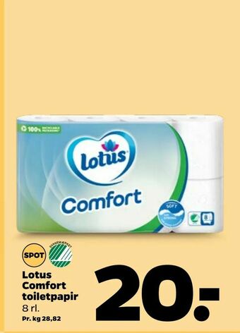 Netto Lotus Comfort toiletpapir tilbud