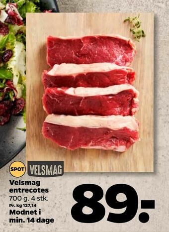 Netto Velsmag entrecotes tilbud