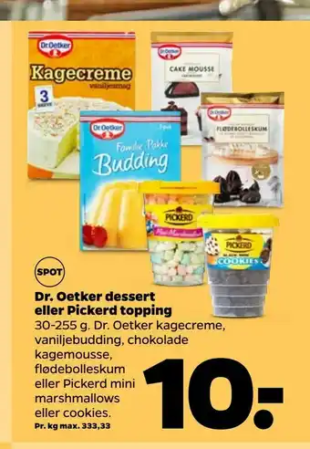 Netto Dr. Oetker dessert eller Pickerd topping tilbud
