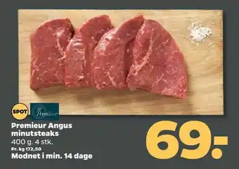 Netto Premieur Angus minutsteaks tilbud