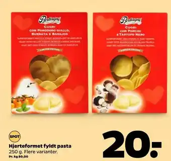 Netto Hjerteformet fyldt pasta tilbud