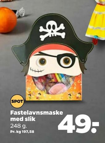 Netto Fastelavnsmaske med slik tilbud