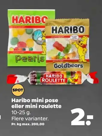 Netto Haribo mini pose eller mini roulette tilbud