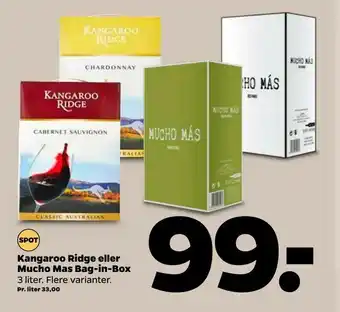 Netto Kangaroo Ridge eller Mucho Mas Bag-in-Box tilbud