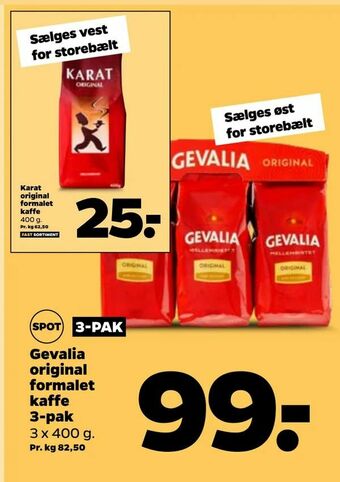 Netto Gevalia original formalet kaffe tilbud