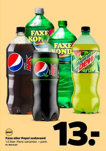 Netto Faxe eller Pepsi sodavand tilbud