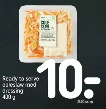 REMA 1000 Ready to serve coleslaw med dressing tilbud