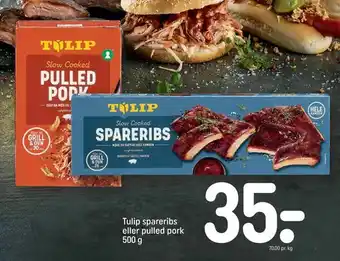 REMA 1000 Tulip spareribs eller pulled pork tilbud