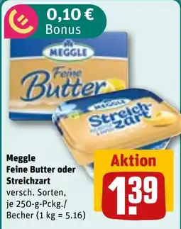 REWE DE Meggle Feine Butter oder Streichzart tilbud