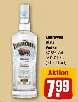 REWE DE Zubrowka Biala Vodka tilbud
