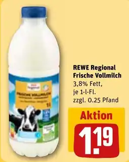 REWE DE REWE Regional Frische Vollmilch tilbud