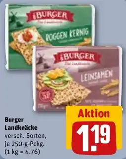 REWE DE Burger Landknäcke tilbud