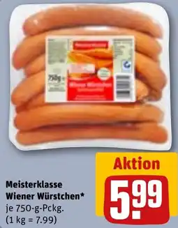 REWE DE Meisterklasse Wiener Würstchen tilbud