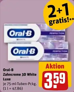 REWE DE Oral-B Zahncreme 3D White Luxe tilbud