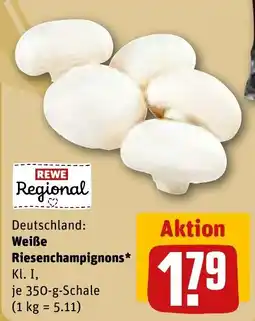 REWE DE Rewe Regional Weiße Riesen champignons tilbud