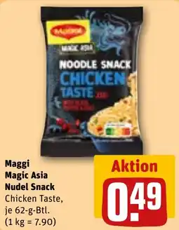 REWE DE Maggi Magic Asia Nudel Snack Chicken Taste tilbud