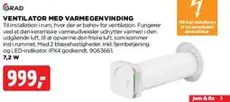 jem & fix VENTILATOR MED VARMEGENVINDING tilbud