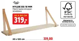 jem & fix Hylde EG 18 mm tilbud