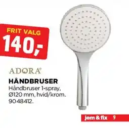 jem & fix ADORA Håndbruser tilbud