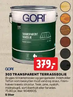 jem & fix GORI 303 Transparent Terrasseolie tilbud