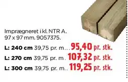 jem & fix Impregneret NTR A stolpe 97 x 97 mm tilbud