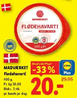 Lidl Madværket Flødehavarti tilbud