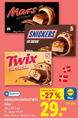 Lidl MARS / SNICKERS / TWIX Isbar tilbud