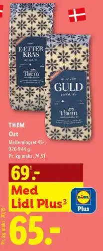 Lidl THEM Ost (tilbud) tilbud