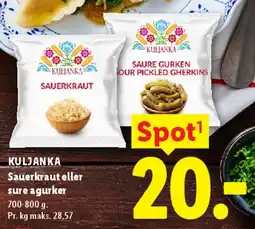 Lidl Sauerkraut eller sure agurker tilbud