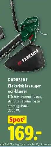 Lidl Elektrisk løvsuger og -blæser tilbud