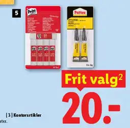 Lidl Kontorartikler (hullemaskine, tape, lim) tilbud
