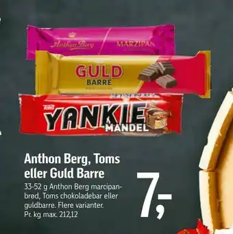Føtex Anthon Berg, Toms eller Guld Barre tilbud