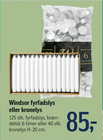 Føtex Windsor fyrfadslys eller kronelys tilbud