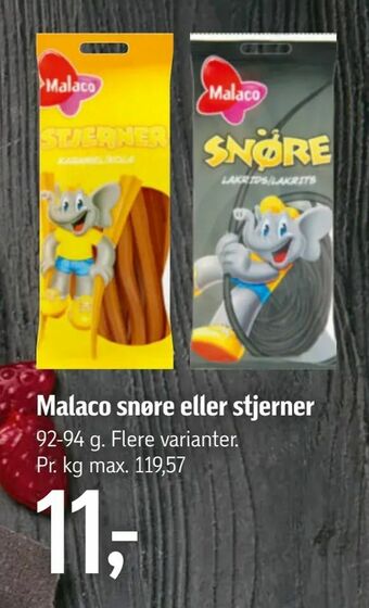 Føtex Malaco snøre eller stjerner tilbud