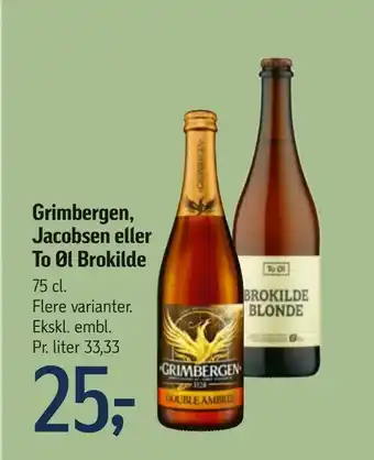 Føtex Grimbergen, Jacobsen eller To Øl Brokilde tilbud