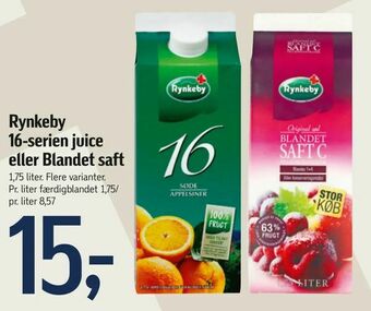 Føtex Rynkeby 16-serien juice eller Blandet saft tilbud