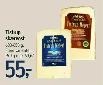 Føtex Tistrup skæreost tilbud