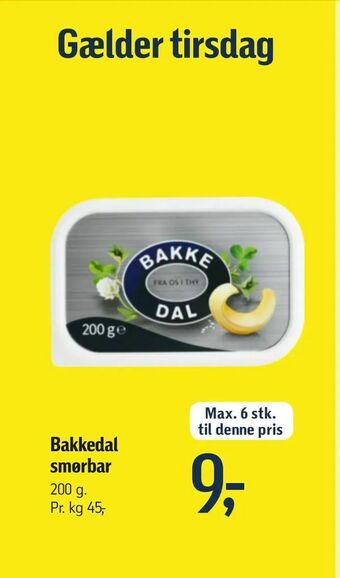 Føtex Bakkedal smørbar tilbud