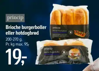 Brioche burgerboller eller hotdogbrød