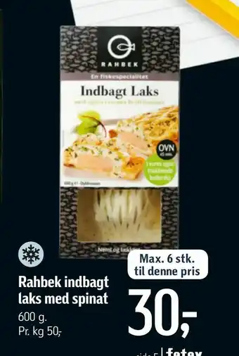 Føtex Rahbek indbagt laks med spinat tilbud