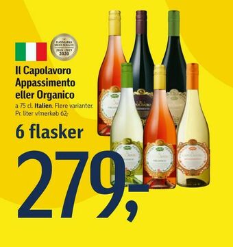 Føtex Il Capolavoro Appassimento eller Organico tilbud
