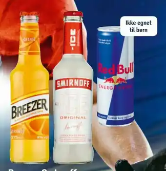 Føtex Breezer, Smirnoff Ice, Cocio eller Redbull tilbud