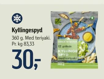 Føtex Kyllingespyd tilbud