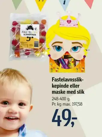 Føtex Fastelavnsslik kepinde eller maske med slik tilbud